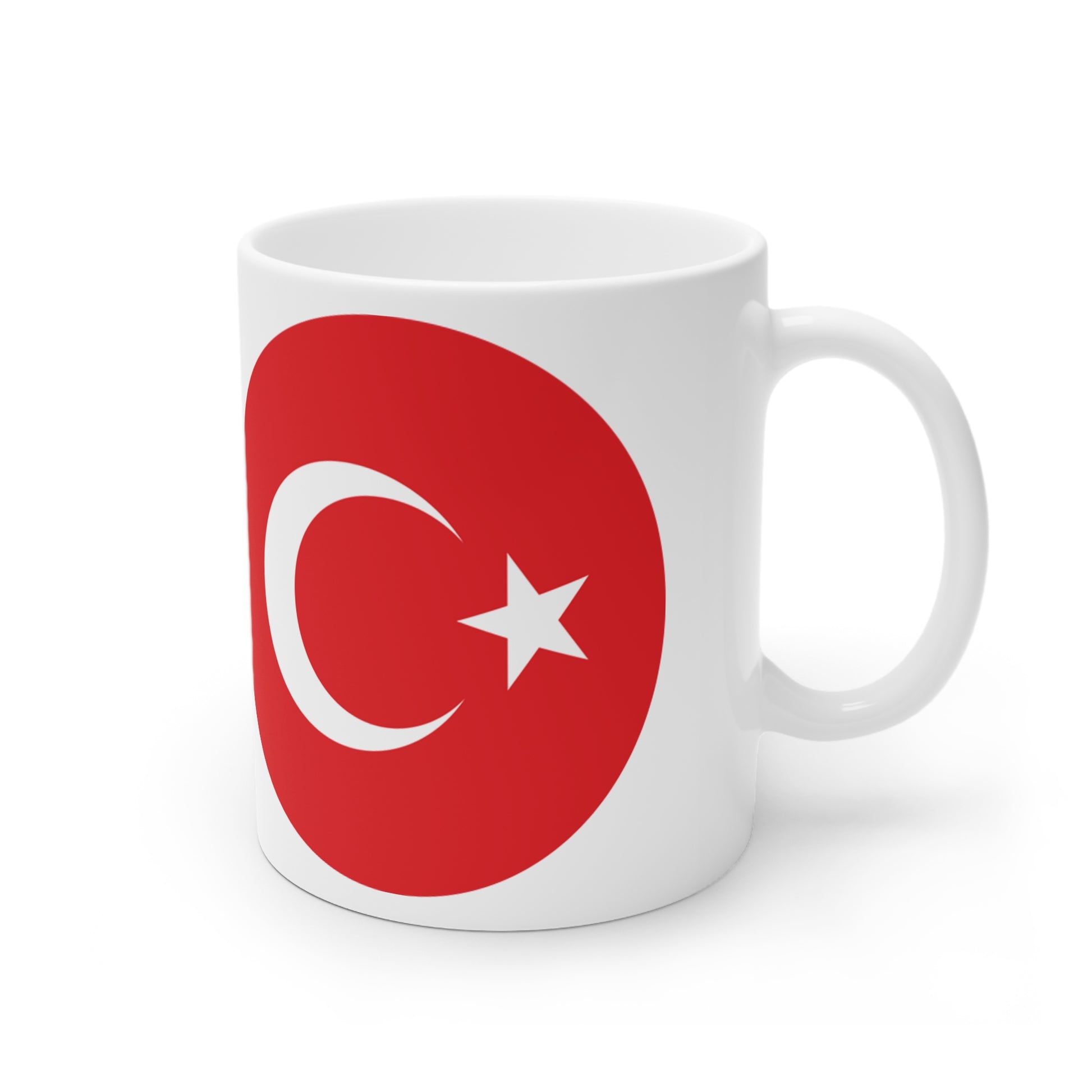 Turkish Flag Mug - Perfect for Coffee Lovers, Gift for Friends, Home Decor, Travel Mug, Red Ceramic Cup
