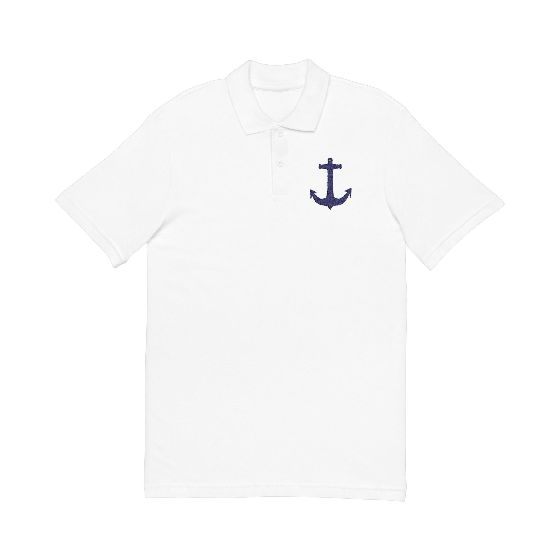 Nautical Anchor Embroidered Unisex Polo Shirt, Casual Wear, Gift for Him/Her, Summer Style, Beach Outing, All Occasions