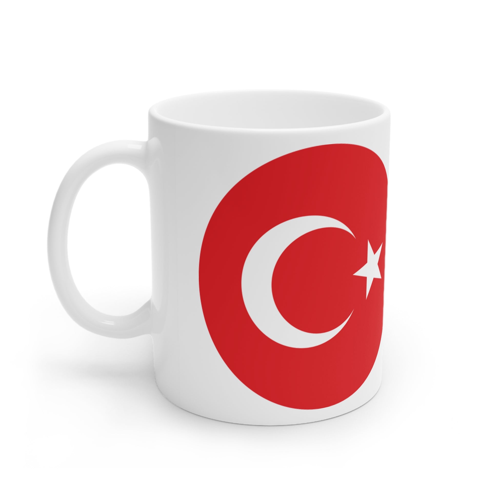 Turkish Flag Mug - Perfect for Coffee Lovers, Gift for Friends, Home Decor, Travel Mug, Red Ceramic Cup